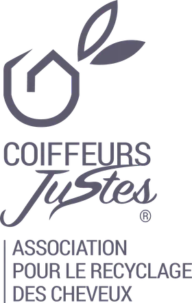 Logo de Coiffeurs Justes, association pour le recyclage des cheveux, partenaire de Maison de Coiffure Eva